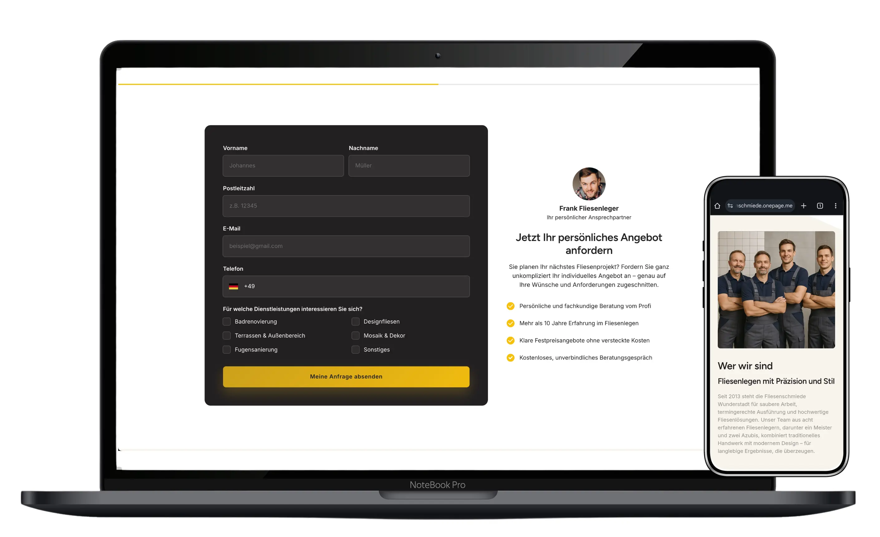 Handwerker-Gewerbe Website