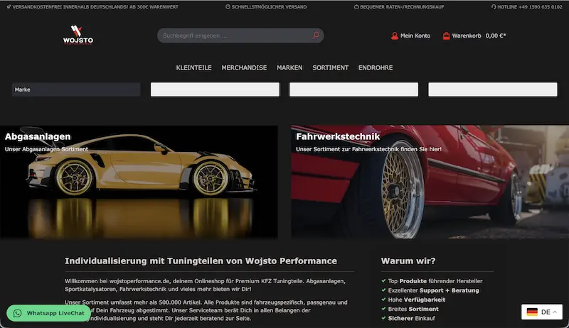 Wojsto Performance SEO Fallstudie