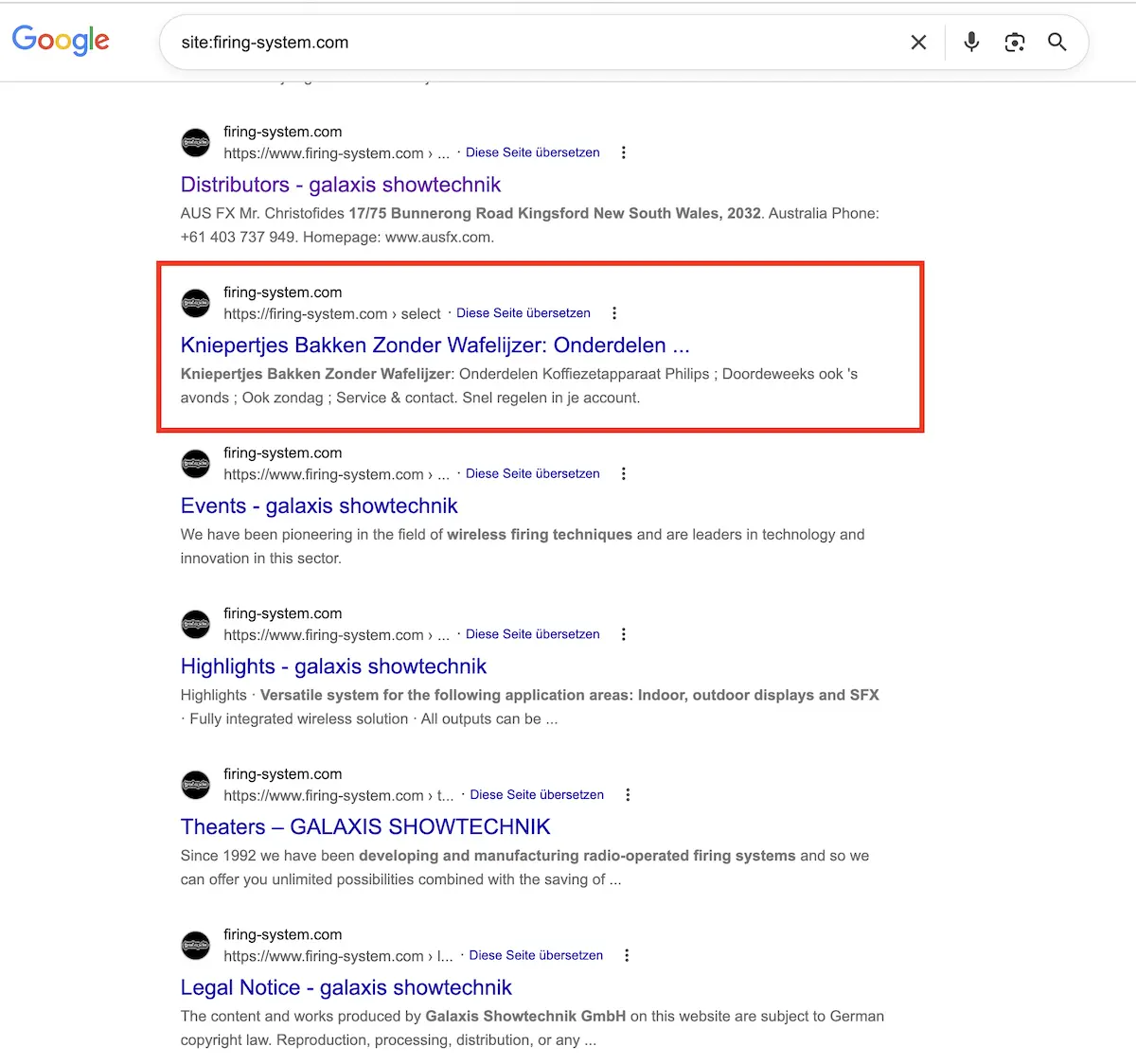 Cloaking Google Suchergebnisse Spam